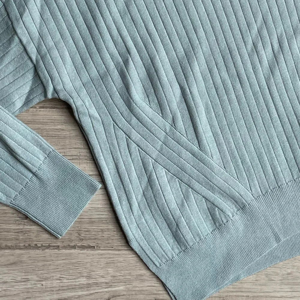 NWT Abercrombie & Fitch Soft Collection Sweater Ribbed Stretchy Long Sleeve SZ L - Picture 8 of 15